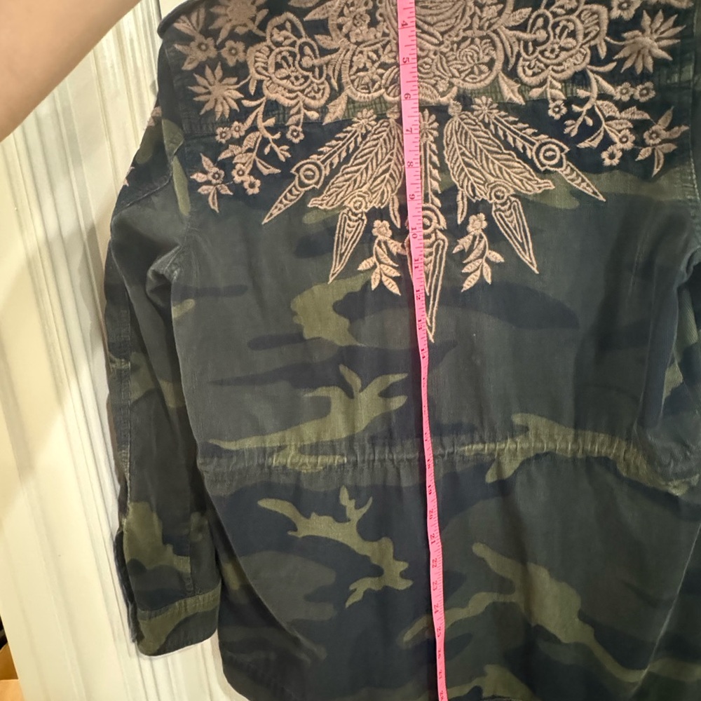 Johnny Was Chord Camo Lace Miloqui Camouflage Corduroy button down Jacket small - Picture 4 of 9